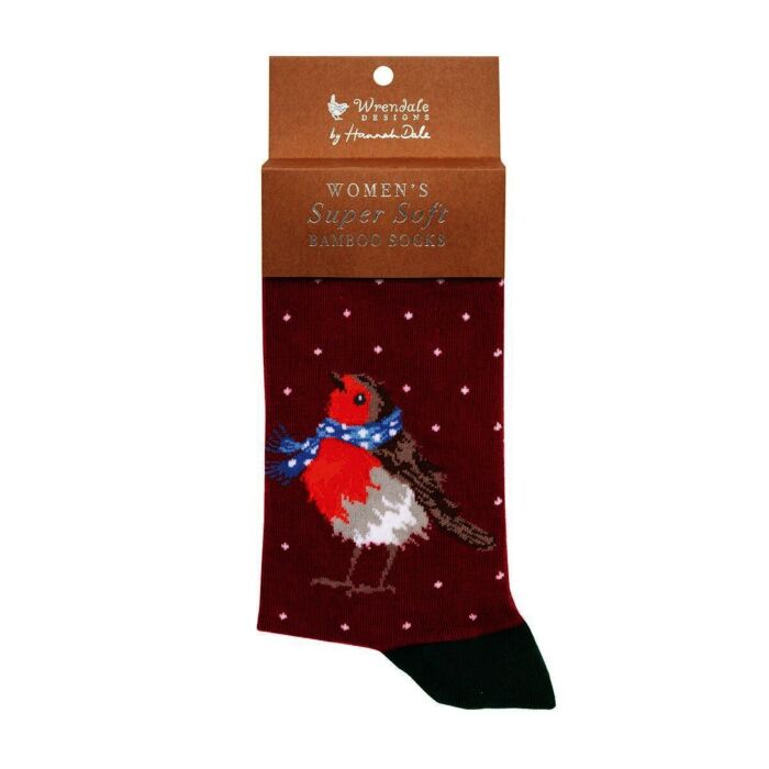 Wrendale Designs Seasons Tweetings Robin Socks